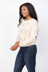 Floral Embroidered Sweater