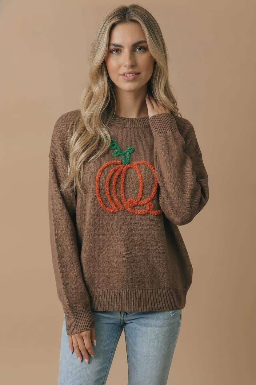 Pumpkin Glitter Embroidery