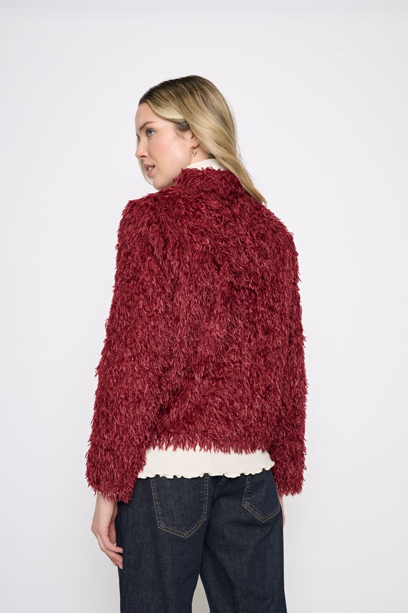 Faux Feather Short Jacket