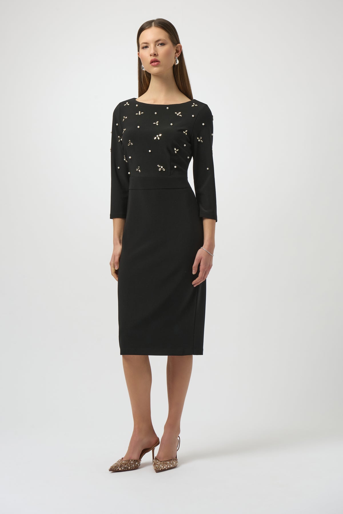 Joseph Ribkoff 254007 Embellished Midi Dress