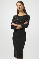 Joseph Ribkoff 254007 Embellished Midi Dress