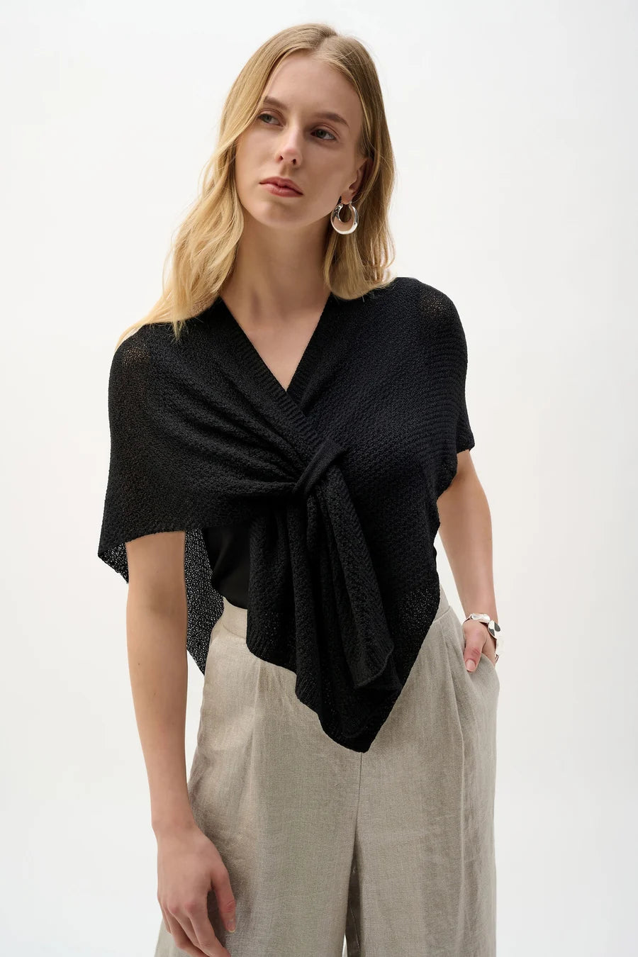 Soft Knit Draped Pull-Through Cover-Up