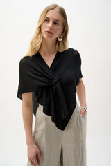 Soft Knit Draped Pull-Through Cover-Up