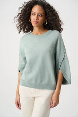 Button Tulip Sleeve Sweater