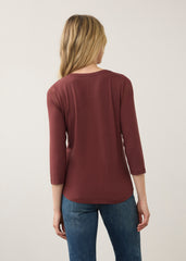 3/4 Sleeve V-Neck Top