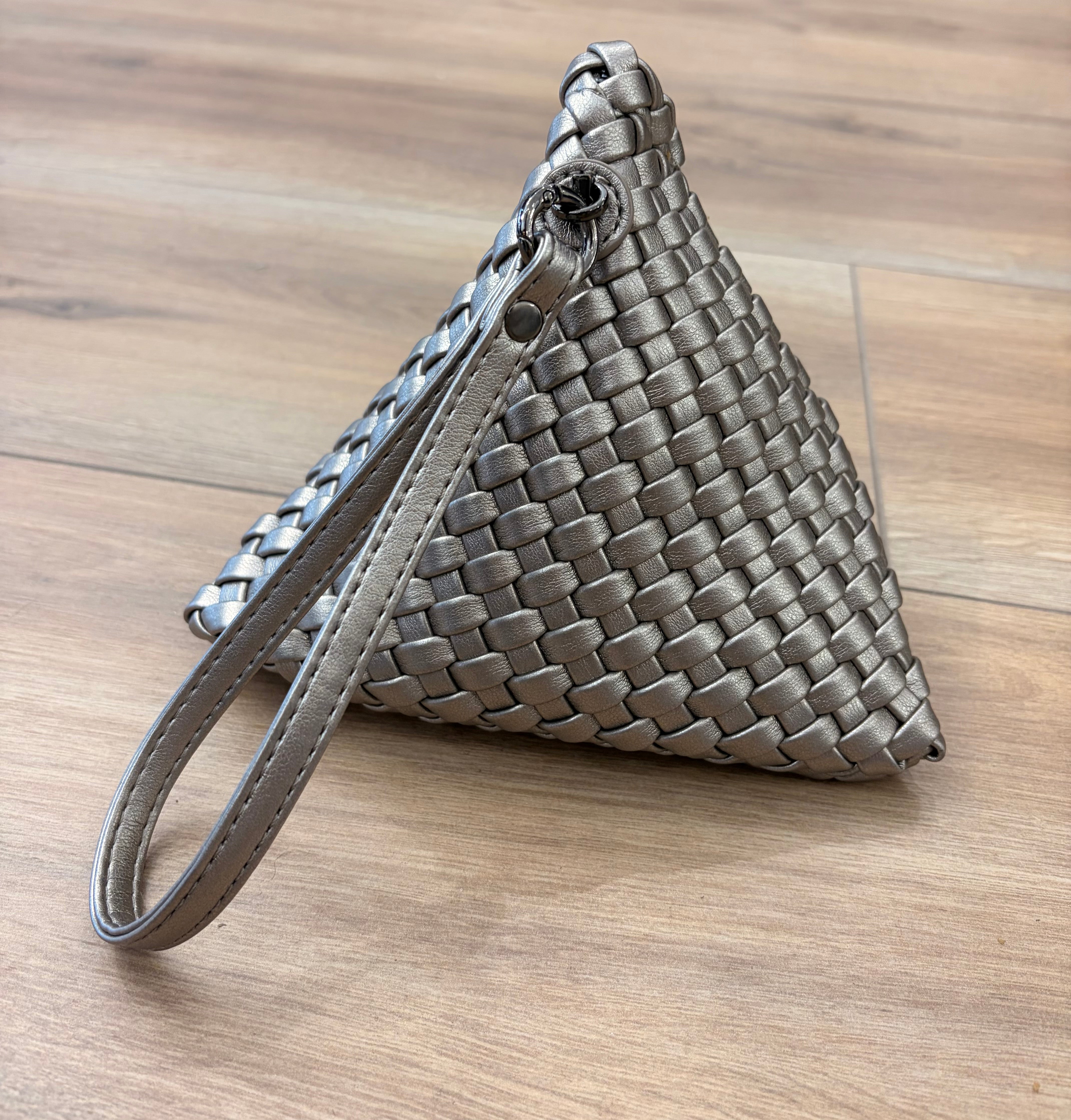 Jay Ley Silver Pyramid Bag