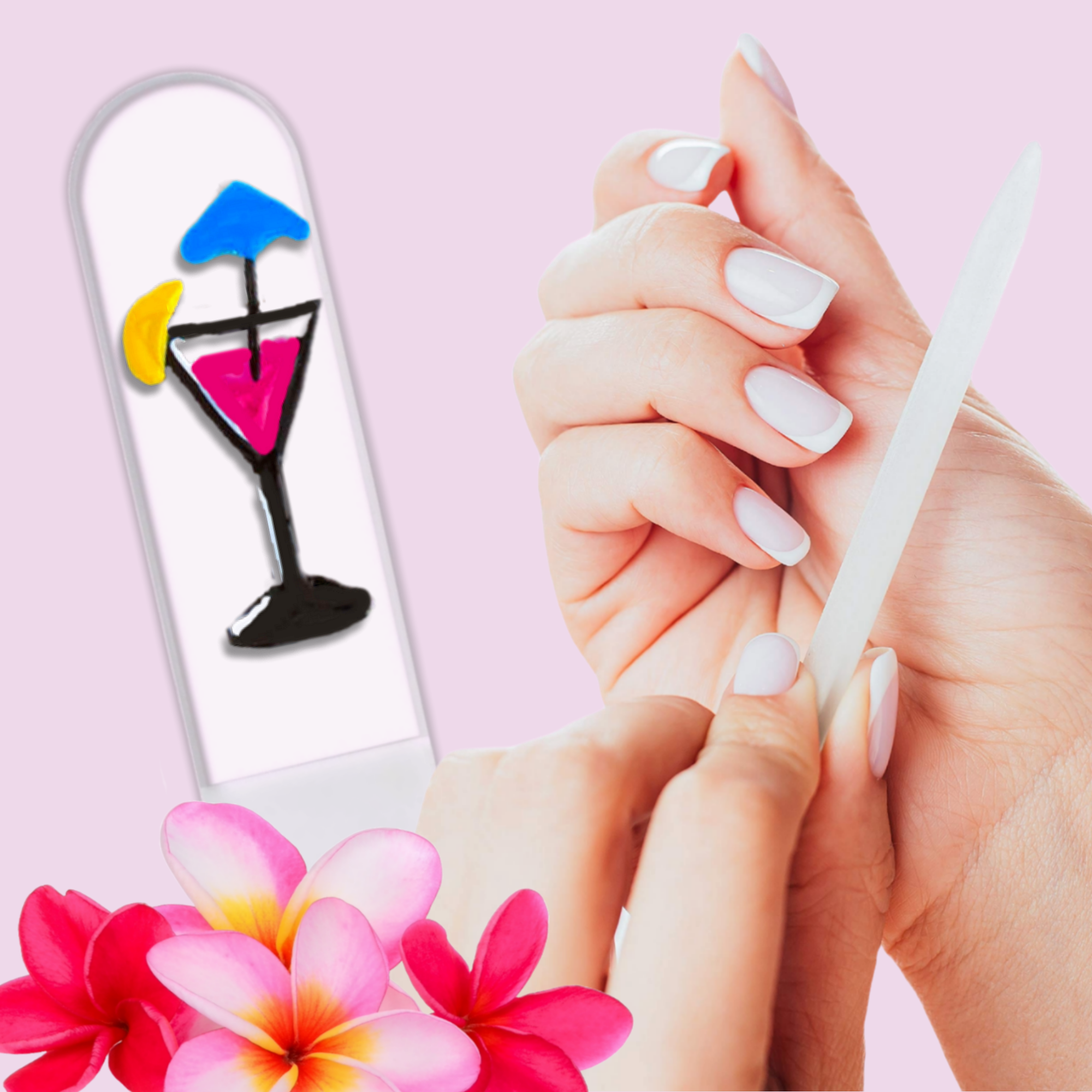 Party Drink Special Occasion Hand Painted Crystal Nail File