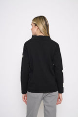 Polka Dot Drawstring Neck Top