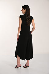 Frank Lyman Embellished Zipper Black Jumpsuit