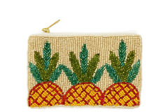 Ladies Fully Beaded Pineapple Themed Coin Purse