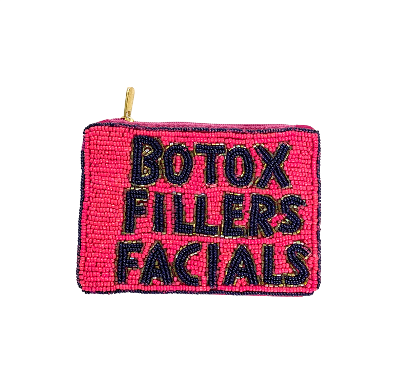 Ladies Bottox Fillers Facials Beaded Coin Purse