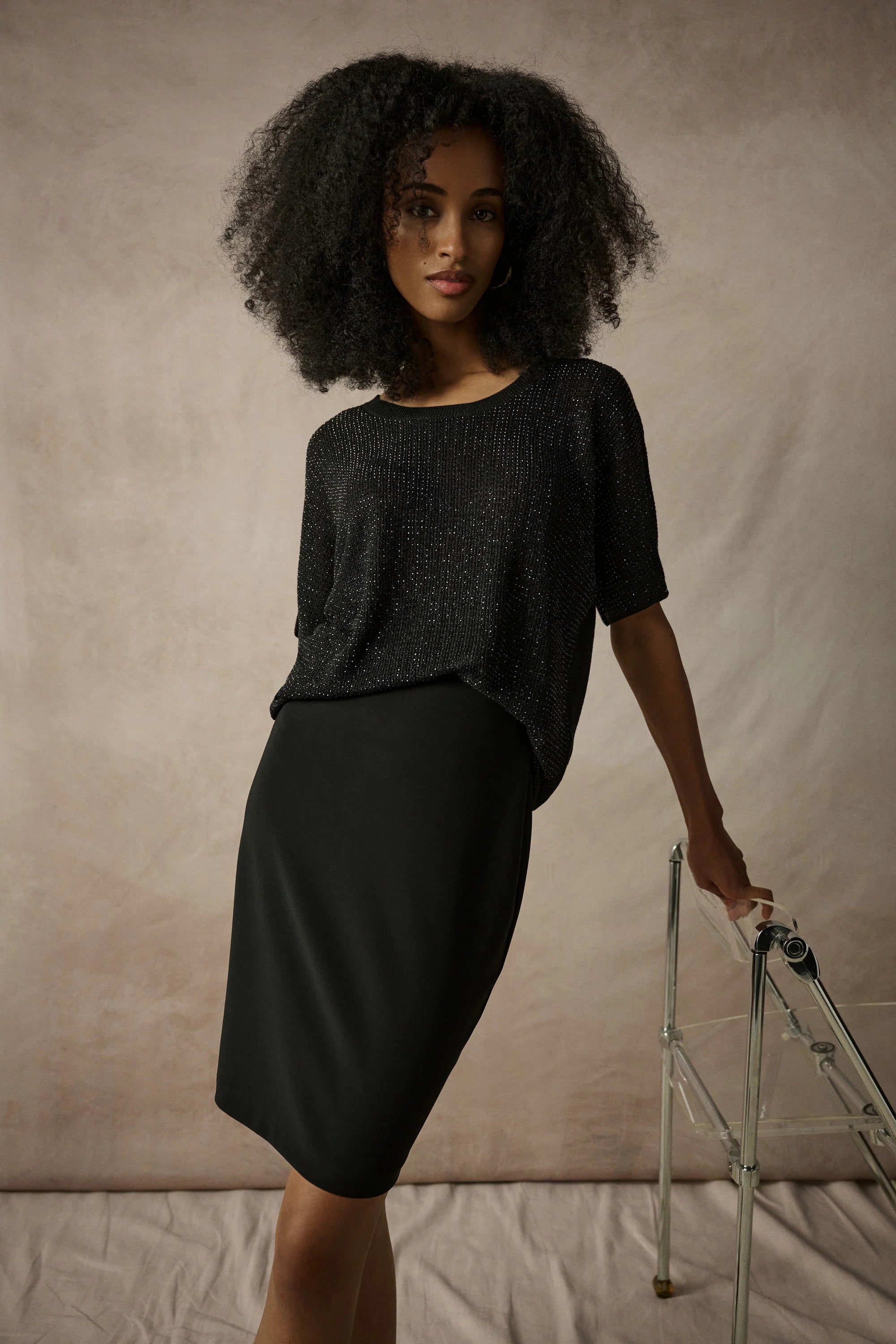 Short Sleeve Sparkle Top