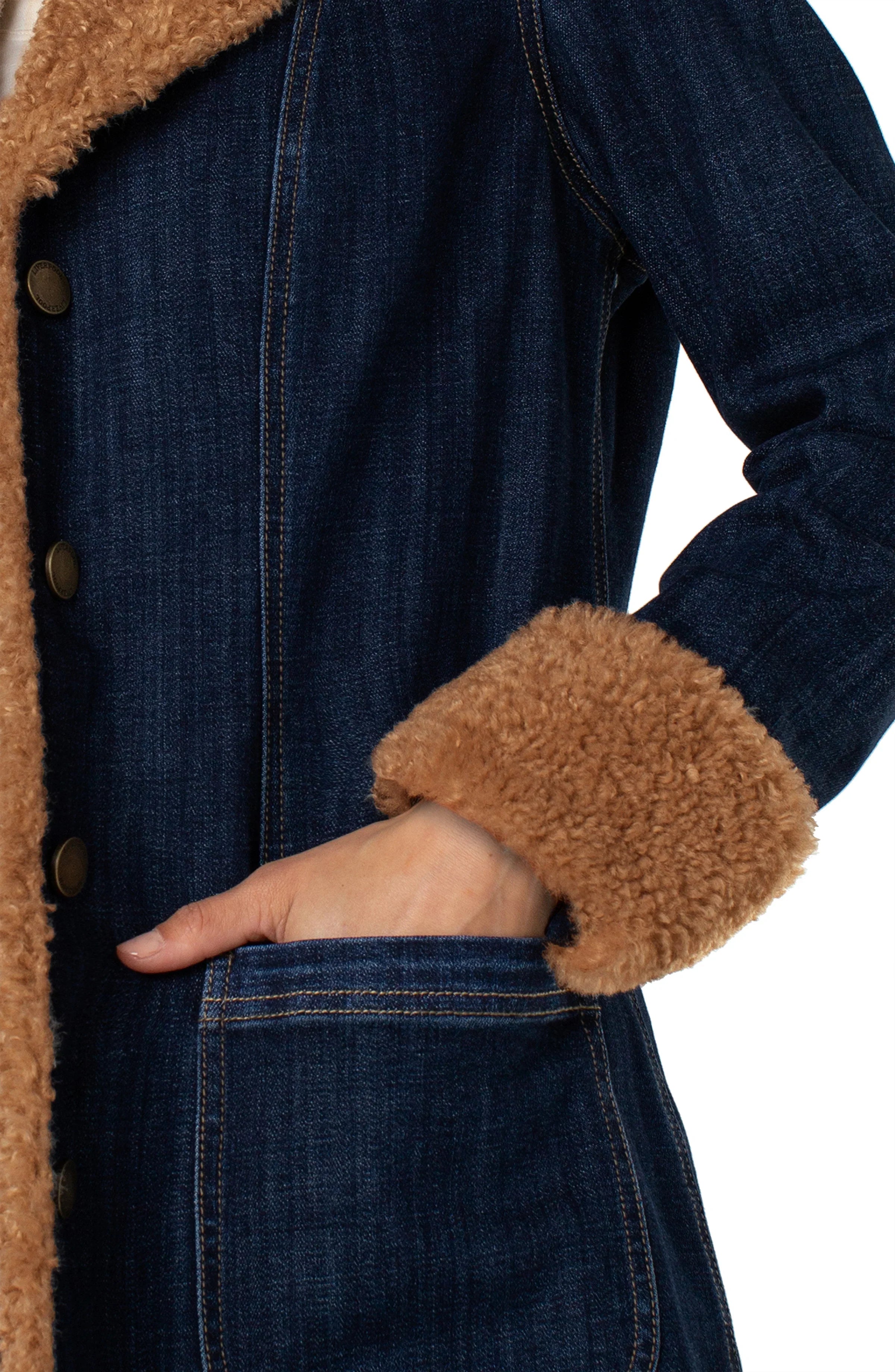 Sherpa Trimmed Coat