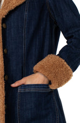 Sherpa Trimmed Coat