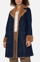 Sherpa Trimmed Coat