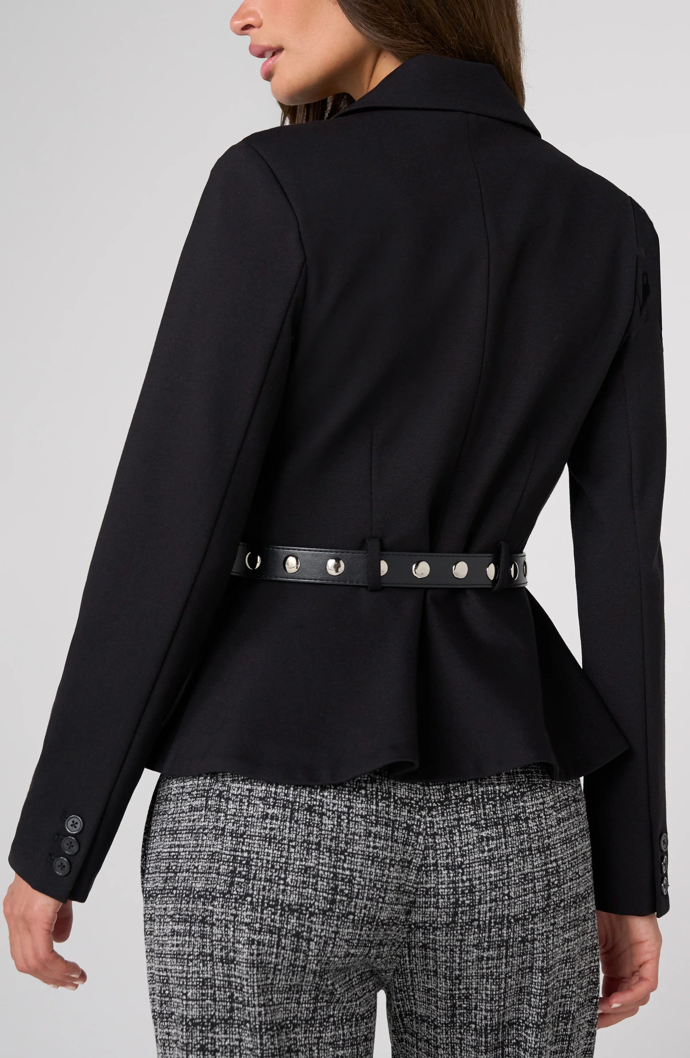 Belted Peplum Blazer