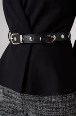 Belted Peplum Blazer