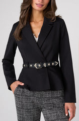 Belted Peplum Blazer