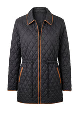 Quilted Coat W/ Cinched Waist