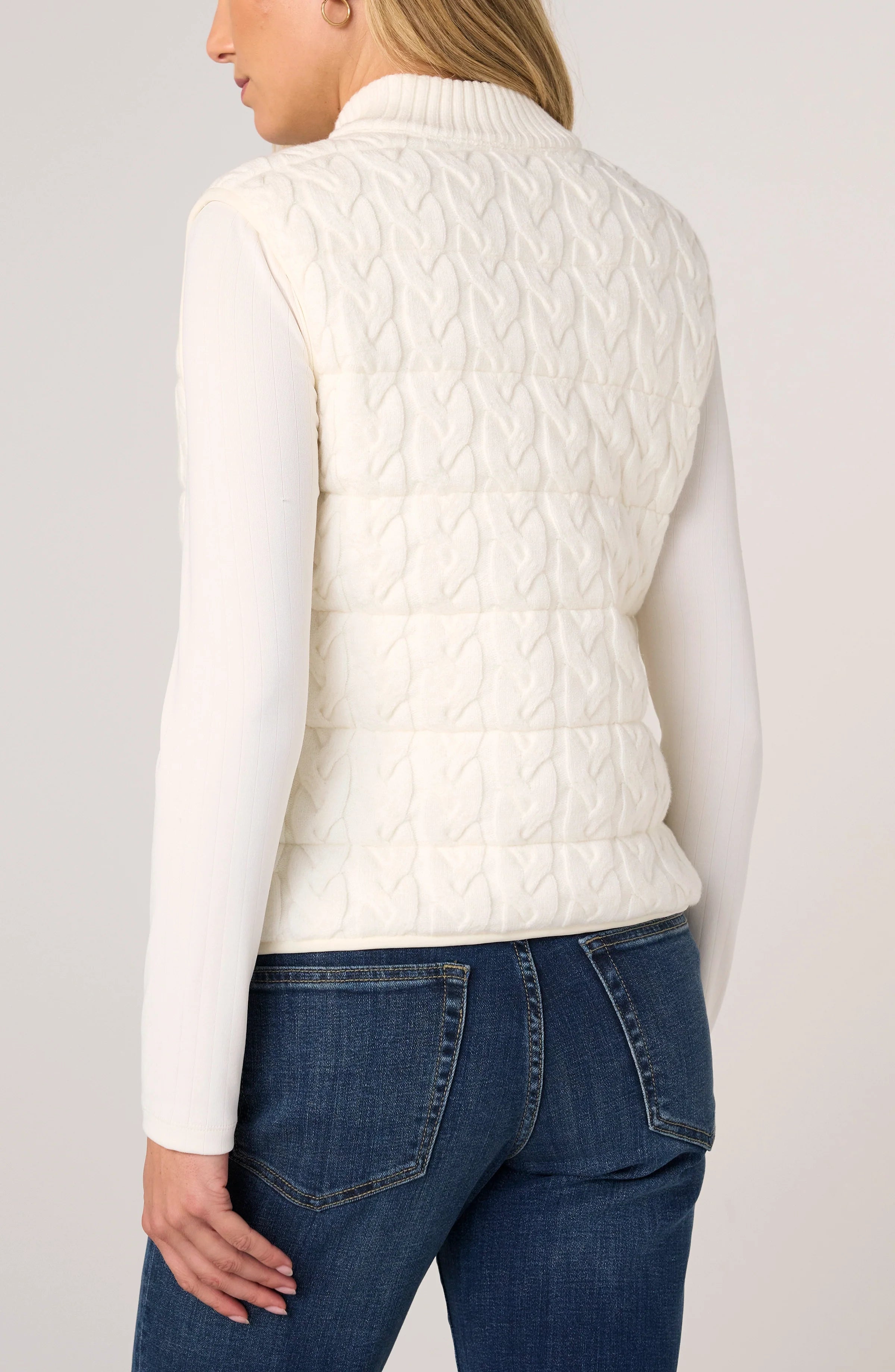 Sleeveless Reversible Quilted Sweater Vest