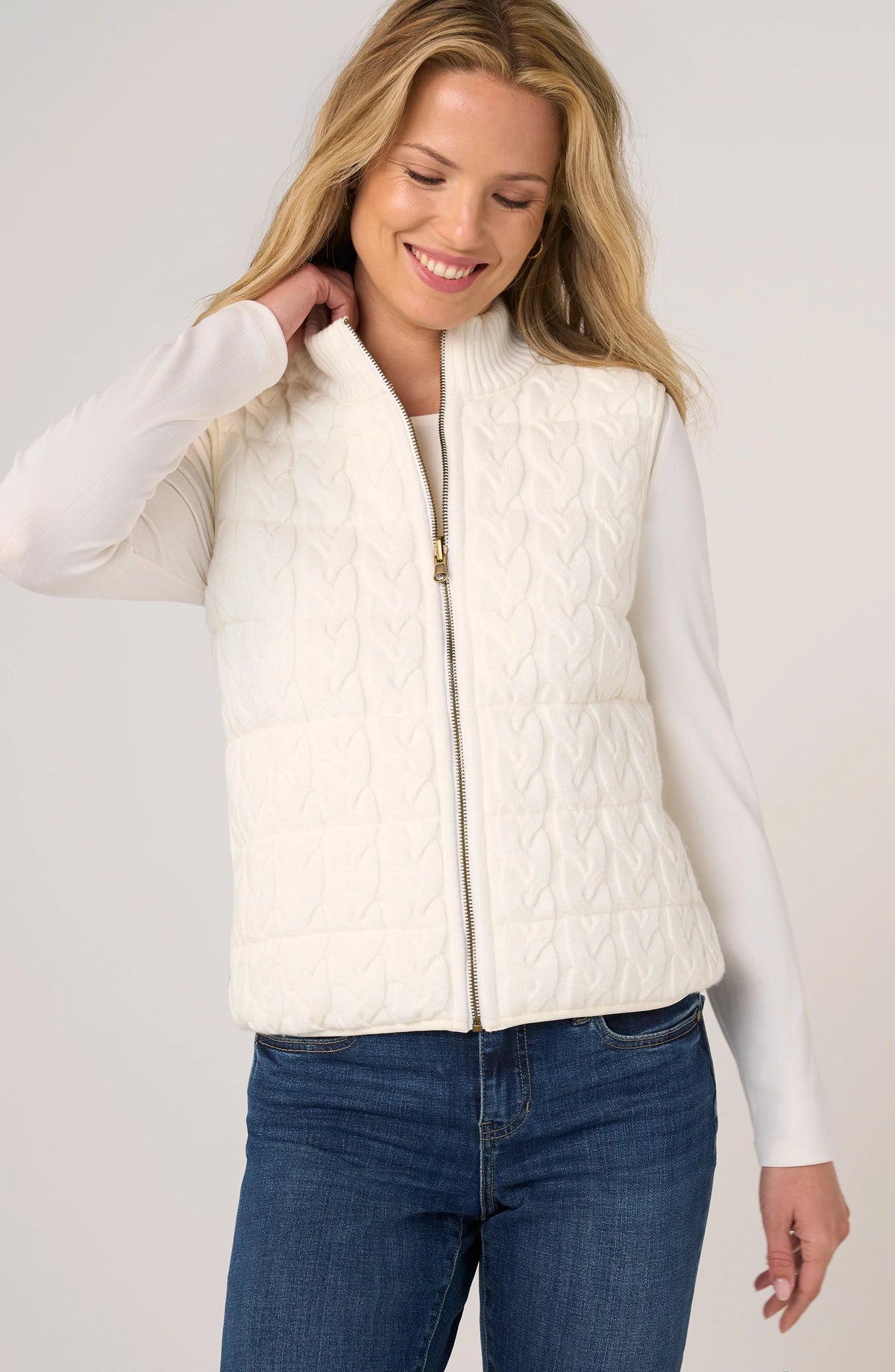 Sleeveless Reversible Quilted Sweater Vest