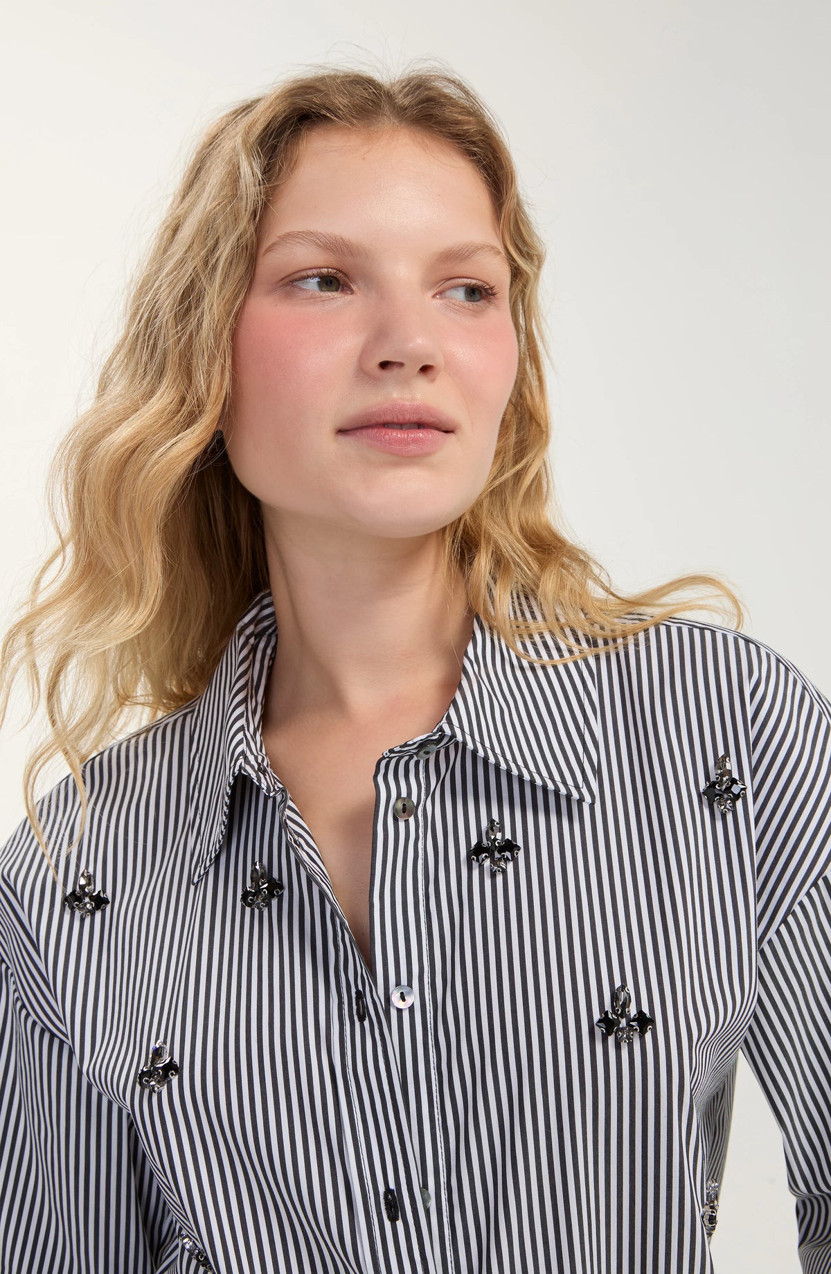 Striped Embellished Shirt