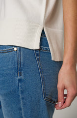 Short Sleeve V-neck Dolman Sweater