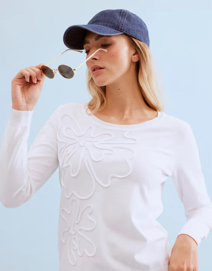 Leo & Ugo BE707-6 Sweater, White