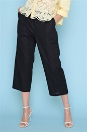 Picadilly Tencel Scuba Wide-Leg Cropped Pants