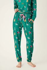 Happy Pawlidays Merry Mutts Dog Print Jogger Pants