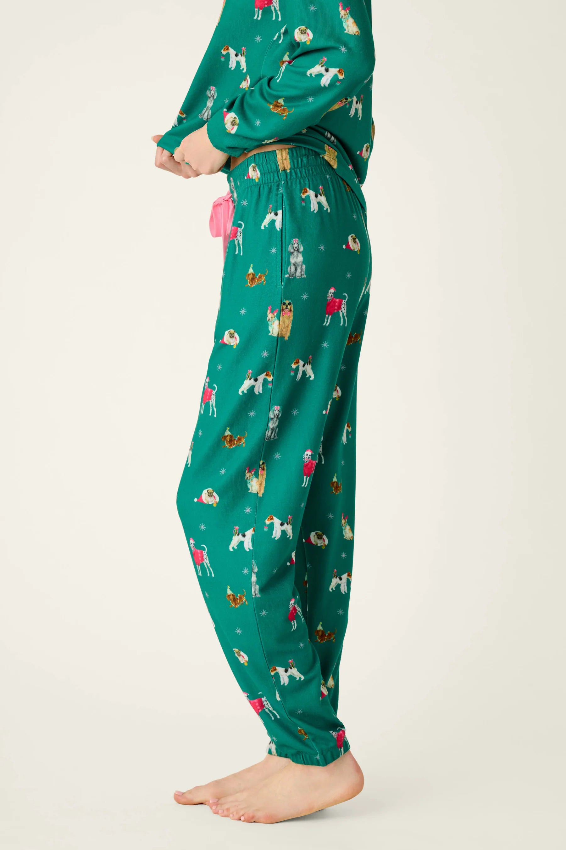 Happy Pawlidays Merry Mutts Dog Print Jogger Pants