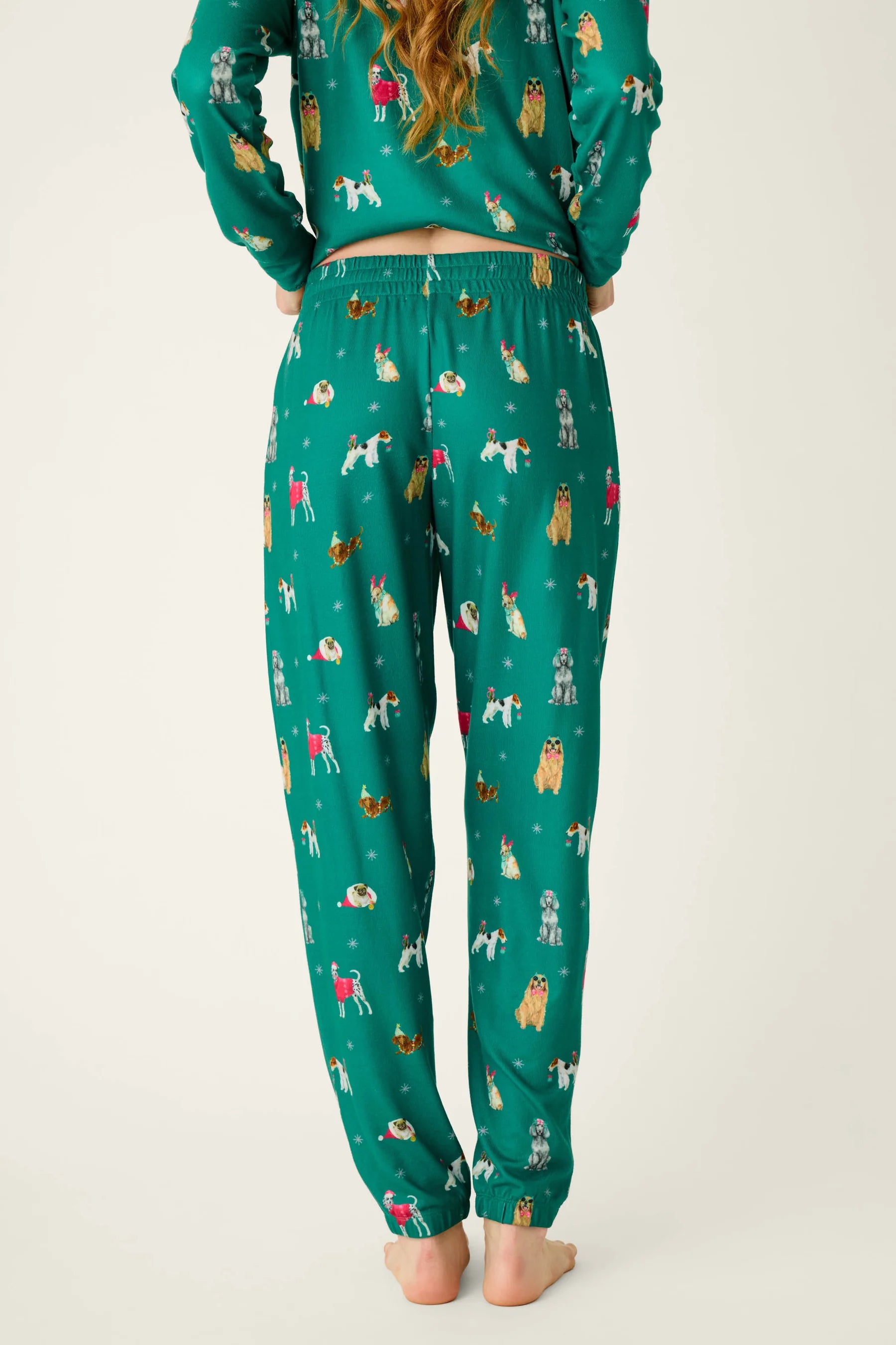 Happy Pawlidays Merry Mutts Dog Print Jogger Pants