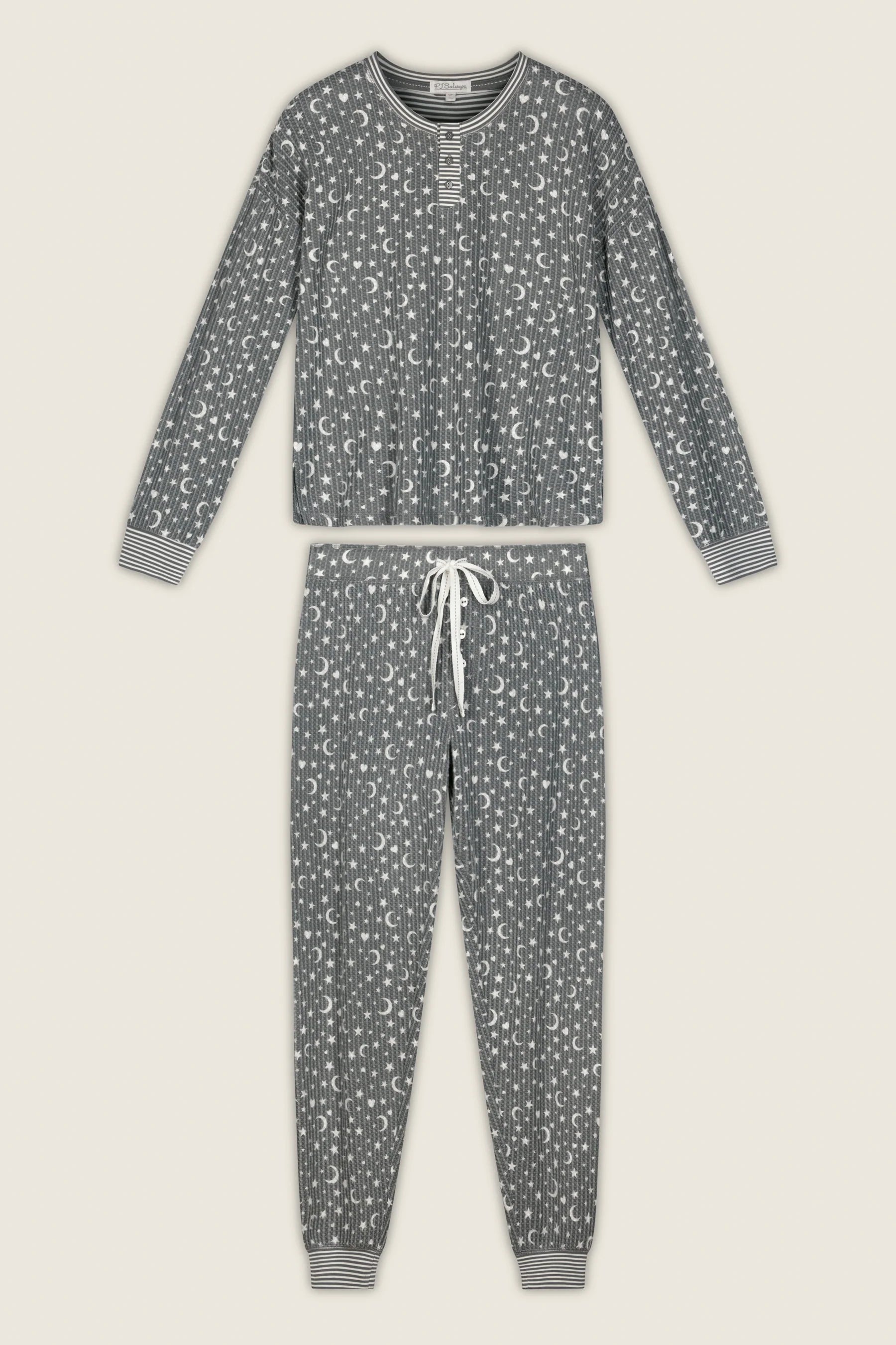 Ski Jammie Classics Celestial Print Long Sleeve Jogger PJ Set