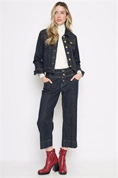 Wide-Leg Cropped Jeans