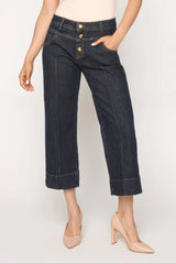 Wide-Leg Cropped Jeans