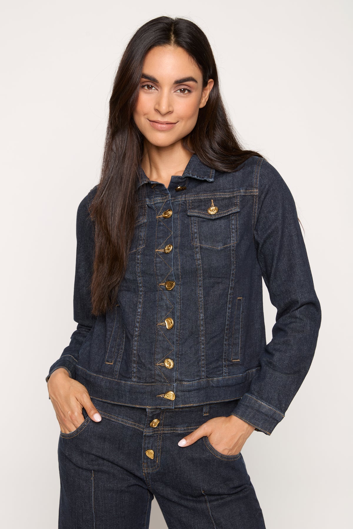 Gold Button Denim Jacket