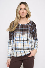 Plaid Print Top