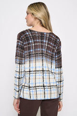 Plaid Print Top