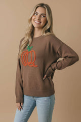 Pumpkin Glitter Embroidery