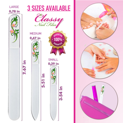 Pretty Posie Floral Swarovski Hand Painted Crystal Nail File