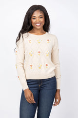Floral Embroidered Sweater